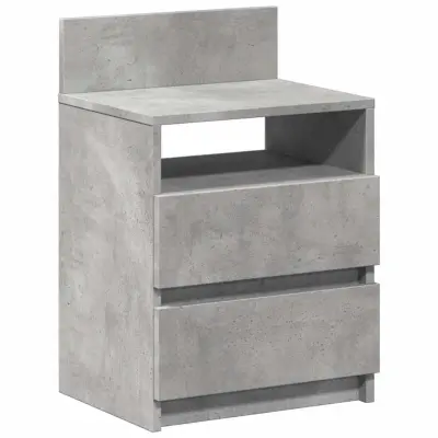 vidaXL Nočna omarica z 2 predaloma betonsko siva 40x33x60 cm