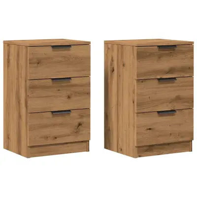 vidaXL Nočna omarica 2 kosa artisan hrast 40x36x65 cm inženirski les