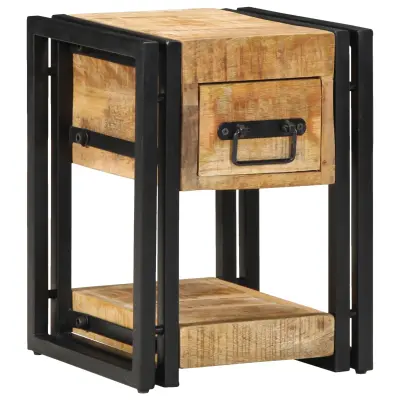 vidaXL Nočne omarice 2 kosa 40x40x40 cm Trden mangov les