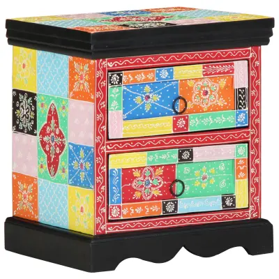 vidaXL Nočna omarica večbarvna 40x35x45 cm iz umetne mase
