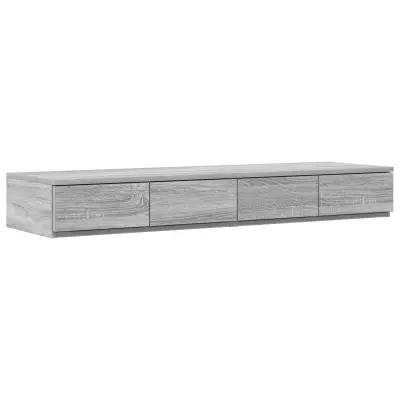 vidaXL Posteljni Predali Sivi Sonoma 120x36,5x16,5 cm Inženirski Les