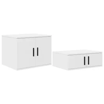 vidaXL Bela omara za shranjevanje 118x41x40 cm iz inženirskega lesa