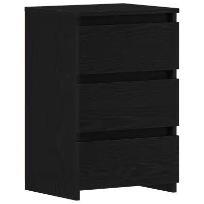 vidaXL Nočna omarica Črna Oreh 40x35x62,5 cm Iz inženirskega lesa