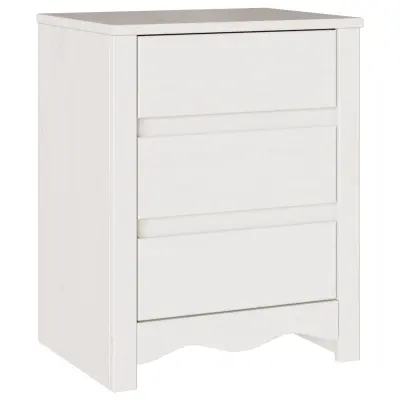 vidaXL Nočna omarica "DRAMMEN" Bela 45x35x56 cm Trdna lesena bor