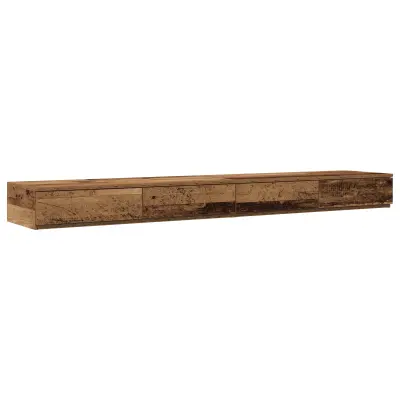 vidaXL Predalniki Stari Les 200x36,5x16,5 cm Izdelan Les