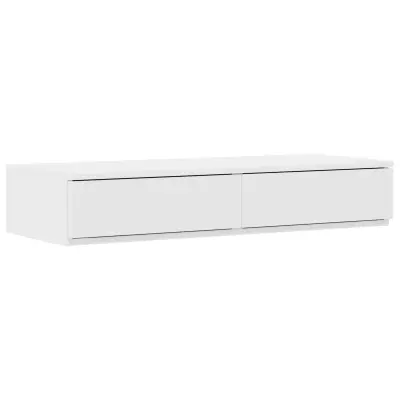 vidaXL Predali za posteljo Bela 90x36,5x16,5 cm Iz vezanega lesa