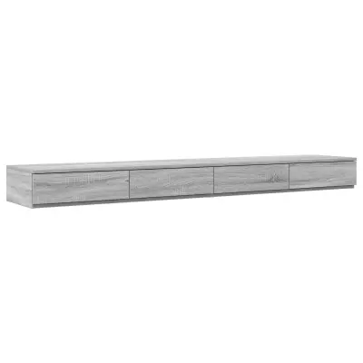vidaXL Predali za posteljo Siva Sonoma 180x36,5x16,5 cm iz inženirskega lesa