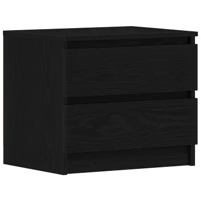 vidaXL Nočne omarice 2 kosa Črna Oreh 50x40x43,5 cm Iverna plošča