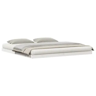 vidaXL Postelja z okvirm 180x210 cm iz trde smrekovega lesa