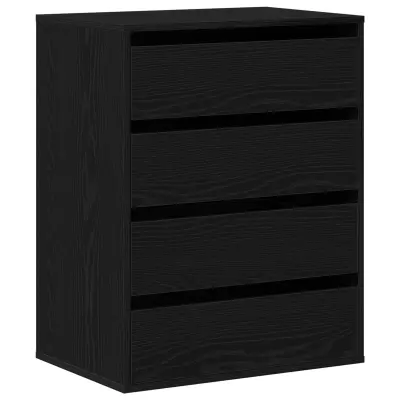 vidaXL Predalna omarica Črna Oreh 60x41x76 cm Inženirski les