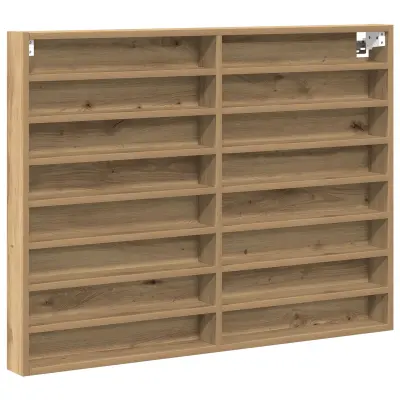 vidaXL Vitrina Kabinet Artisan Oreh 100x8,5x75 cm Iverna Plošča