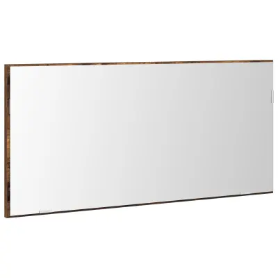 vidaXL Kopalniška omara z ogledalom in LED svetlobo, dimenzij 80x37 cm, dimljen hrast