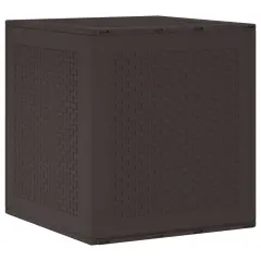 vidaXL Vrtna shranjevalna skrinja Rjava 55x53x57 cm PP