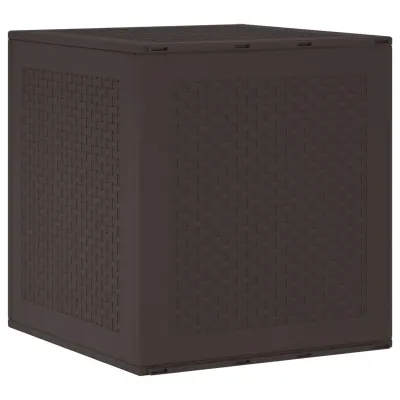 vidaXL Vrtna shranjevalna skrinja Rjava 55x53x57 cm PP