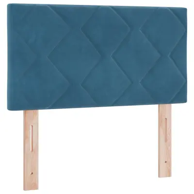 vidaXL Vzglavje Oblika Diamantnih Blokov Temno Modra 80 cm Žamet