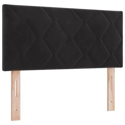 vidaXL Naslon za glavo Diamantni bloki črno 90 cm iz žamet