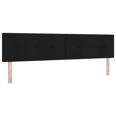 vidaXL Naslon za glavo s gumbi, črn, 200 cm, blago