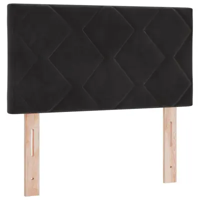 vidaXL Vzglavje s diamantnim blokovnim dizajnom Črna 80 cm Samet