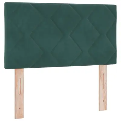 vidaXL Vzglavje Diamantni Bloki Oblikovanje Temno Zeleno 80 cm Žamet