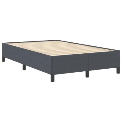 vidaXL Postelja Temno Siva 120x190 cm Corduroy Tkanina