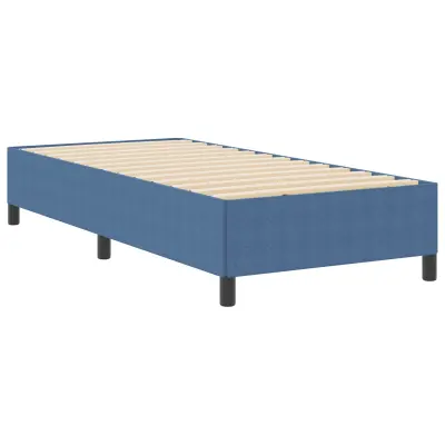 vidaXL Postelja Modra 100x200 cm iz žametne tkanine