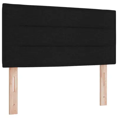 vidaXL Naslon za glavo z linijskim dizajnom Črna 100 cm Tkanina
