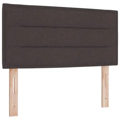 vidaXL Čelo postelje Linije Oblika Temno Rjava 100 cm Tkanina