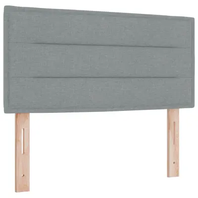 vidaXL Vzglavje S črtasto zasnovo Svetlo sivo 80 cm Tkanina