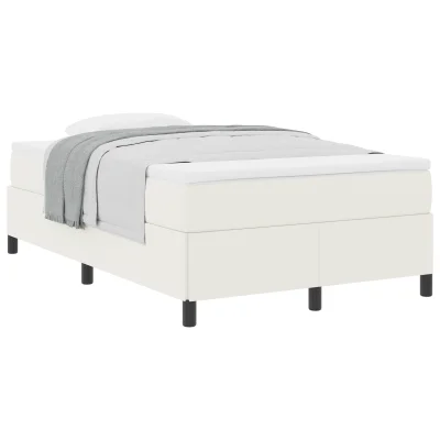 vidaXL Postelja Krem 120x190 cm Corduroy Tkanina