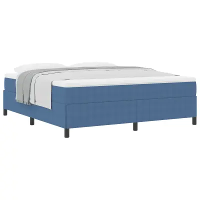 vidaXL Posteljni okvir Modra 180x200 cm Bombažni žamet