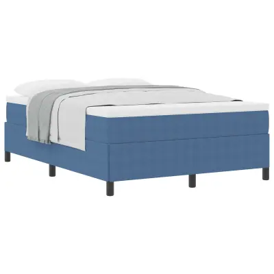 vidaXL Postelja Modra 140x200 cm iz kordurojnega blaga
