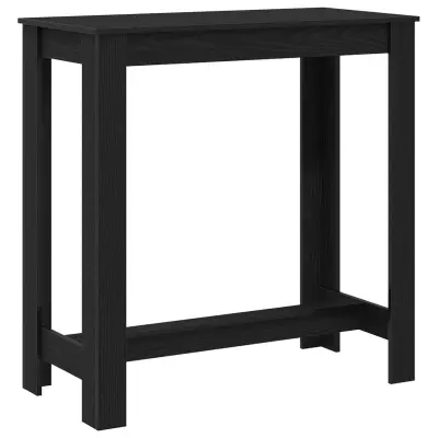 vidaXL Barska miza Črna Oreh 102x50x103,5 cm iz lesa