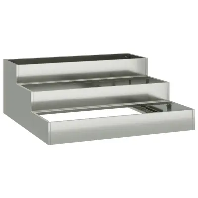 vidaXL vrtni sadilnik 3-nivojski 90x90x35 cm galvanizirano jeklo