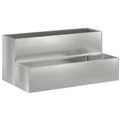 vidaXL dvotirni vrtni sadilnik, 100x60x45 cm, iz galvaniziranega jekla