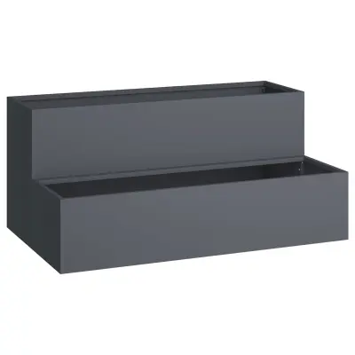 vidaXL Vrtna saksija 2-nivojska 100x60x45 cm Antracit Plastika