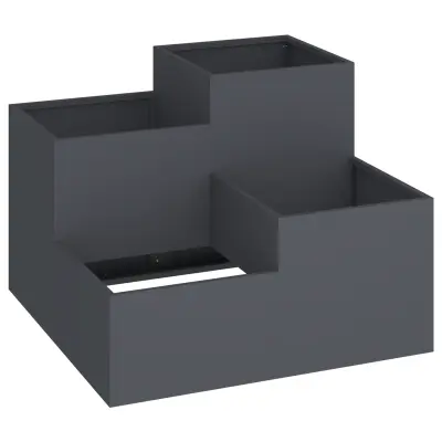 vidaXL Vrtnar 100x100x60 cm Antracit Jeklo