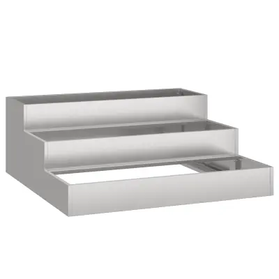 vidaXL vrtni sadilnik tridelniki 90x90x35 cm vremensko dovzetno jeklo