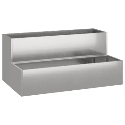 vidaXL Vrtni sadilnik 2-Tier 100x60x45 cm Nerjaveče jeklo