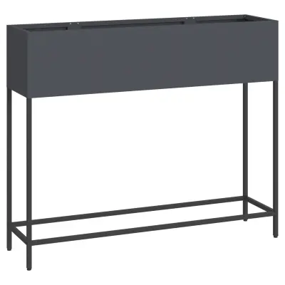 vidaXL Povišani vrtnar 100x26x82 cm Antracitna jeklo