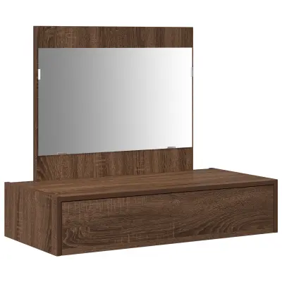 vidaXL Stenska omara za ličenje Rjava hrast 83x40x70 cm