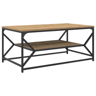 vidaXL Klubska miza Artisan Oak 90x50x40 cm iz inženirskega lesa