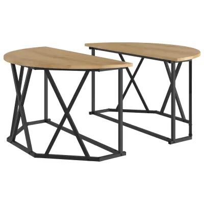 vidaXL Klubska miza iz umetnega lesa 31.5x31.5x16.5 palcev