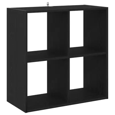 vidaXL Knjigovodja Črna Oreh 68,5x32x68,5 cm Inženirski les