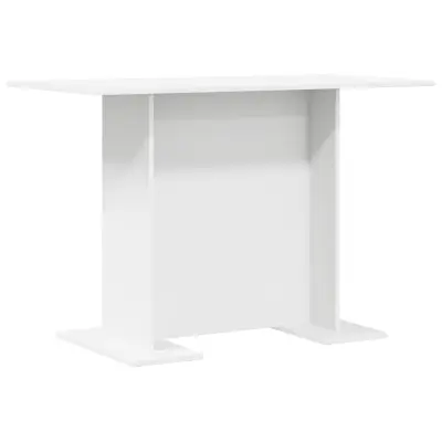 vidaXL Jedilna miza Bela 110x60x75 cm Inženirski les