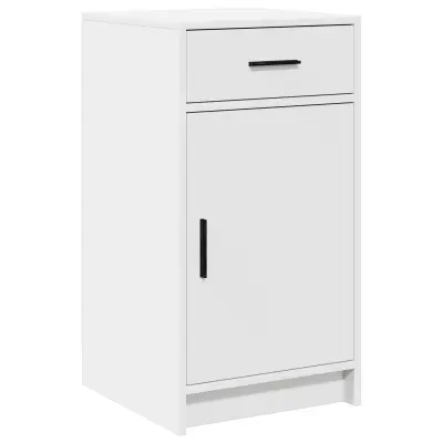 vidaXL Stranica Bela 40x41x75 cm Izdelana Iz Lesne Kovine