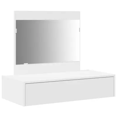 vidaXL Stenska oblačilna miza Bela 83x40x70 cm