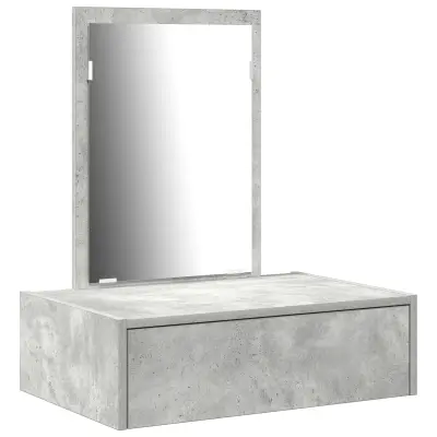 vidaXL obešalna toaletna miza betonsko siva 60x40x70 cm