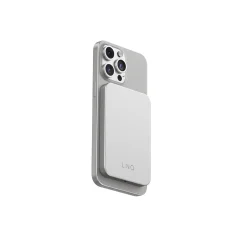 LinQ, Powerbank 5 000 mAh Brezži?ni magnetni nosilec, združljiv z MagSafe Ultra-Slim, Siva