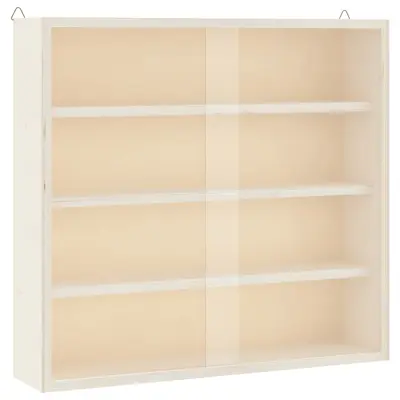 vidaXL Lesena zbirateljska vitrina z vrati 40x8,5x37 cm
