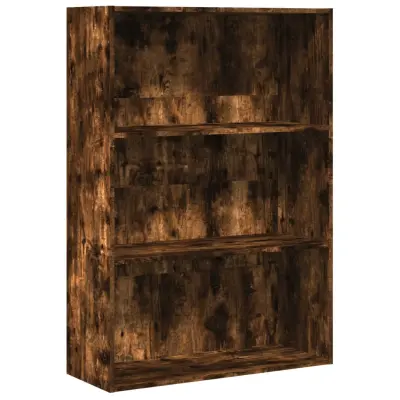 vidaXL Knjižna omara dimljeni hrast 80x30x114 cm inženirski les